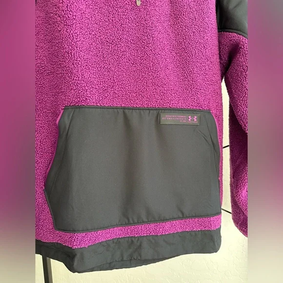 Under Armour Mission Anorak Jacket Purple/Black Size Large NWT - Picture 3 of 6